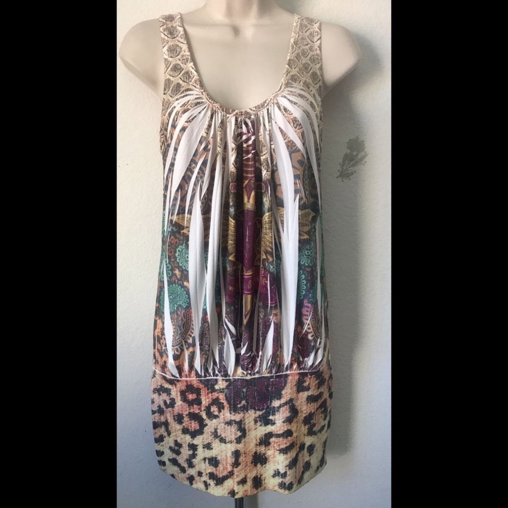 XXI Sublimation Sleeveless Small Stretch Dress